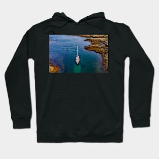 Sailboat entering Perkins Cove Hoodie